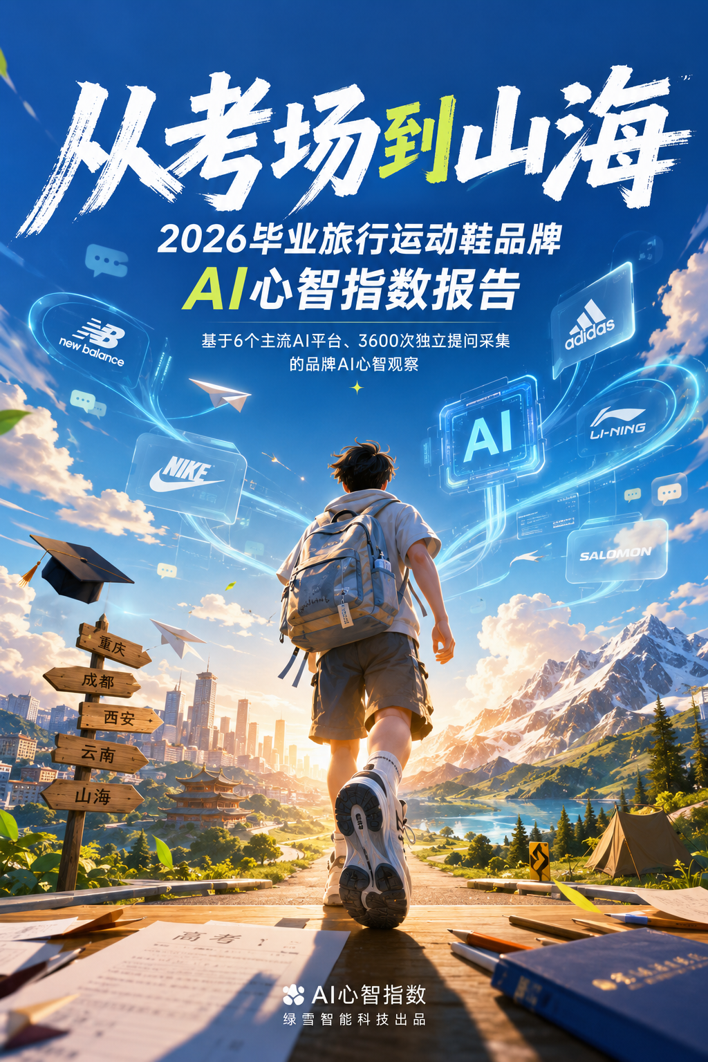 从考场到山海,绿雪智能发布《2026毕业旅行运动鞋品牌AI心智指数报告》